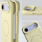 Carcasa Bizon Soft cu MagSafe compatibila cu iPhone 17 Air, Galben 7 - lerato.ro