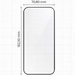 Set 2 folii sticla securizata Bizon Glass Aplikator, Kit montare inclus, compatibile cu iPhone 17 Air, Negru 3 - lerato.ro