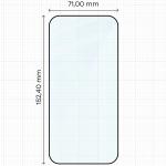 Folie sticla securizata Bizon Glass Edge 2 compatibila cu iPhone 17 Air, Negru 3 - lerato.ro