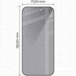 Folie sticla securizata Bizon Glass Edge Shadow Privacy compatibila cu iPhone 17 Air, Negru 3 - lerato.ro