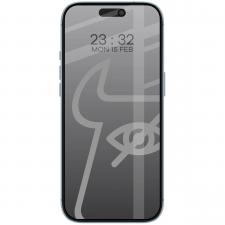 Folie sticla securizata Bizon Glass Edge Shadow Privacy compatibila cu iPhone 17 Air, Negru