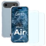 Kit protectie 2 in 1 BizonMobile Clear Pack, 1x carcasa, 2x folie sticla display, compatibil cu iPhone 17 Air, Transparent 2 - lerato.ro