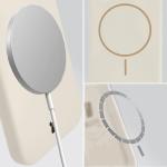 Carcasa Bizon Soft cu MagSafe compatibila cu iPhone 17 Air, Bej 5 - lerato.ro