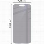 Folie sticla securizata Bizon Glass Mule Shadow Privacy compatibila cu iPhone 17 Air, Negru 3 - lerato.ro