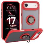 Carcasa Bizon Hybrid Ring compatibila cu iPhone 17 Air, Rosu 3 - lerato.ro