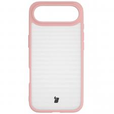 Carcasa Bizon Angelo compatibila cu iPhone 17 Air, Transparent / Roz