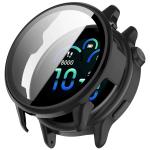 Carcasa cu protectie ecran din sticla securizata BizonMobile compatibila cu Garmin Vivoactive 6 42 mm, Negru 2 - lerato.ro