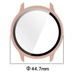 Carcasa cu protectie ecran din sticla securizata BizonMobile compatibila cu Garmin Vivoactive 6 42 mm, Roz 3 - lerato.ro
