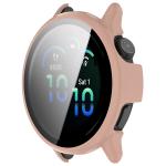 Carcasa cu protectie ecran din sticla securizata BizonMobile compatibila cu Garmin Vivoactive 6 42 mm, Roz 6 - lerato.ro