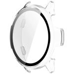 Carcasa cu protectie ecran din sticla securizata BizonMobile compatibila cu Garmin Vivoactive 6 42 mm, Transparent 4 - lerato.ro