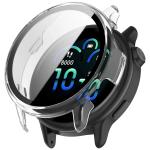 Carcasa cu protectie ecran din sticla securizata BizonMobile compatibila cu Garmin Vivoactive 6 42 mm, Transparent 2 - lerato.ro