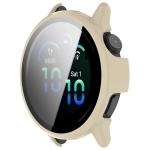 Carcasa cu protectie ecran din sticla securizata BizonMobile compatibila cu Garmin Vivoactive 6 42 mm, Bej 6 - lerato.ro