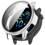 Carcasa cu protectie ecran din sticla securizata BizonMobile compatibila cu Garmin Vivoactive 6 42 mm, Silver 2 - lerato.ro