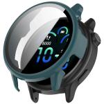 Carcasa cu protectie ecran din sticla securizata BizonMobile compatibila cu Garmin Vivoactive 6 42 mm, Verde 2 - lerato.ro
