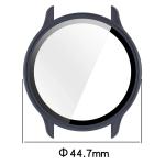 Carcasa cu protectie ecran din sticla securizata BizonMobile compatibila cu Garmin Vivoactive 6 42 mm, Albastru 3 - lerato.ro