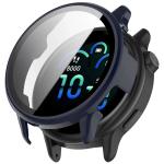 Carcasa cu protectie ecran din sticla securizata BizonMobile compatibila cu Garmin Vivoactive 6 42 mm, Albastru 2 - lerato.ro