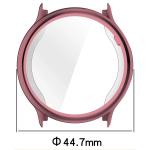 Carcasa cu protectie ecran din sticla securizata BizonMobile Felipe compatibila cu Garmin Vivoactive 6 42mm, Roz 3 - lerato.ro