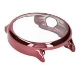 Carcasa cu protectie ecran din sticla securizata BizonMobile Felipe compatibila cu Garmin Vivoactive 6 42mm, Roz 6 - lerato.ro