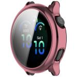 Carcasa cu protectie ecran din sticla securizata BizonMobile Felipe compatibila cu Garmin Vivoactive 6 42mm, Roz 2 - lerato.ro
