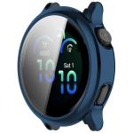 Carcasa cu protectie ecran din sticla securizata BizonMobile Felipe compatibila cu Garmin Vivoactive 6 42mm, Albastru 2 - lerato.ro