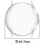 Carcasa cu protectie ecran din sticla securizata BizonMobile Felipe compatibila cu Garmin Vivoactive 6 42mm, Transparent 3 - lerato.ro