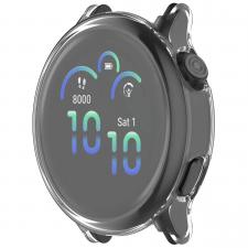 Carcasa cu protectie ecran din sticla securizata BizonMobile Felipe compatibila cu Garmin Vivoactive 6 42mm, Transparent