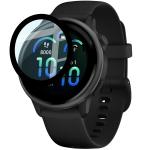 Folie sticla securizata Bizon Glass Watch Edge Hybrid compatibila cu Garmin Vivoactive 6, Negru 4 - lerato.ro