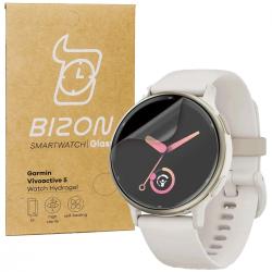 Set 2 folii protectie Bizon Watch Hydrogel compatibile cu Garmin Vivoactive 5, Transparent