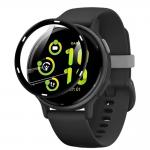 Folie sticla hibrid Bizon Watch Edge Hybrid compatibile cu Garmin Vivoactive 5, Negru 3 - lerato.ro