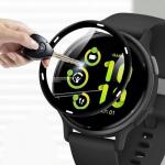 Folie sticla hibrid Bizon Watch Edge Hybrid compatibile cu Garmin Vivoactive 5, Negru 5 - lerato.ro