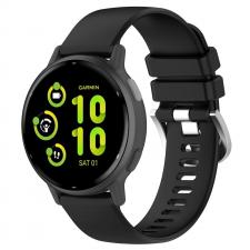 Curea din silicon Bizon Strap Watch Silicone Pro compatibila cu Garmin Vivoactive 5, Negru