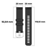 Curea din silicon Bizon Strap Watch Silicone Pro compatibila cu Garmin Vivoactive 5, Negru 3 - lerato.ro