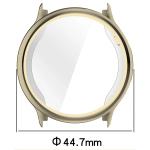 Carcasa cu protectie ecran din sticla securizata BizonMobile Felipe compatibila cu Garmin Vivoactive 6 42mm, Gold 3 - lerato.ro