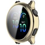 Carcasa cu protectie ecran din sticla securizata BizonMobile Felipe compatibila cu Garmin Vivoactive 6 42mm, Gold 2 - lerato.ro