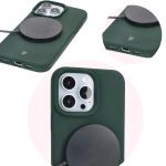 Carcasa Bizon Soft compatibila cu iPhone 16 Pro, Dark Green 13 - lerato.ro