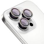 Protectie camera foto Bizon Glass Snap Lens compatibile cu iPhone 16 Pro / 16 Pro Max, Silver 2 - lerato.ro
