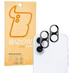 Set de 2 protectii camera foto Bizon Glass Lens compatibile cu iPhone 16 / 16 Plus, Negru 4 - lerato.ro