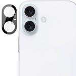 Set de 2 protectii camera foto Bizon Glass Lens compatibile cu iPhone 16 / 16 Plus, Negru 2 - lerato.ro