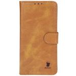 Husa flip cover Bizon Pocket compatibila cu iPhone 16 Plus, Maro 2 - lerato.ro