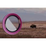 Protectie camera foto Bizon Glass Snap Lens compatibile cu iPhone 16 / 16 Plus, Roz 4 - lerato.ro