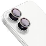 Protectie camera foto Bizon Glass Snap Lens compatibile cu iPhone 16 / 16 Plus, Silver 2 - lerato.ro
