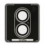 Protectie camera foto Bizon Glass Snap Lens compatibile cu iPhone 16 / 16 Plus, Silver 3 - lerato.ro