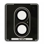 Protectie camera foto Bizon Glass Snap Lens compatibile cu iPhone 16 / 16 Plus, Negru 3 - lerato.ro