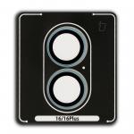 Protectie camera foto Bizon Glass Snap Lens compatibile cu iPhone 16 / 16 Plus, Turcoaz 3 - lerato.ro