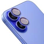 Protectie camera foto Bizon Glass Snap Lens compatibile cu iPhone 16 / 16 Plus, Albastru 2 - lerato.ro