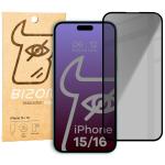Folie sticla securizata Bizon Glass Edge Shadow Privacy compatibila cu iPhone 16, Negru 4 - lerato.ro