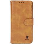 Husa flip cover Bizon Pocket compatibila cu iPhone 16, Maro 2 - lerato.ro