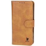 Husa flip cover Bizon Pocket compatibila cu iPhone 16, Maro 4 - lerato.ro