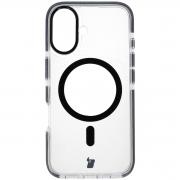 Carcasa Bizon Marco cu MagSafe compatibila cu iPhone 16, Transparent / Negru