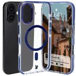 Carcasa Bizon Marco cu MagSafe compatibila cu iPhone 16, Transparent / Albastru 3 - lerato.ro